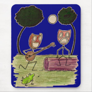 Comedy serenades Tragedy by the full moon Mouse Pad