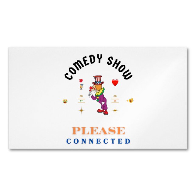 COMEDY SHOW MAGNETIC BUSINESS CARD (Front)