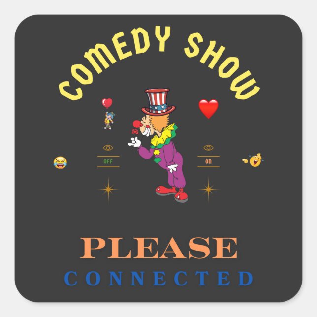 COMEDY SHOW SQUARE STICKER (Front)