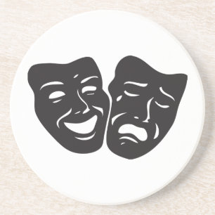 Comedy Tragedy Drama Theatre Masks Coaster