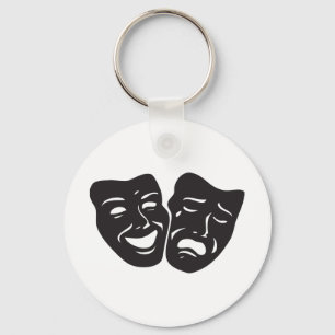 Comedy Tragedy Drama Theatre Masks Key Ring