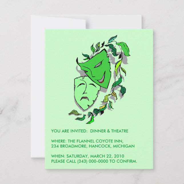 COMEDY & TRAGEDY INVITATION DINNER THEATRE MOVIE (Front)