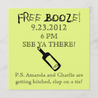 Comedy Wedding Invitation, Humour