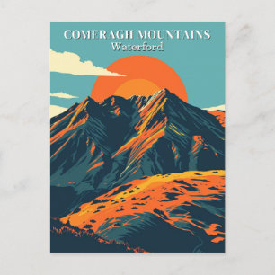 Comeragh Mountains Ireland Vintage Travel Irish Postcard