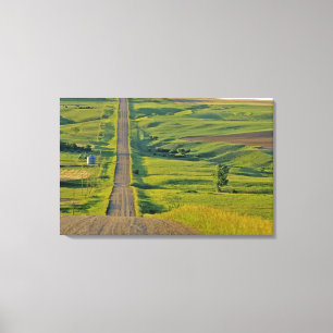 Comertown gravel road in remote northeastern canvas print