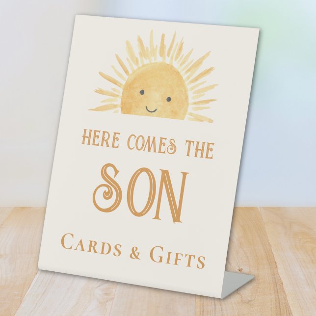Comes The Son Cards And Gifts Baby Shower  Pedestal Sign (Creator Uploaded)