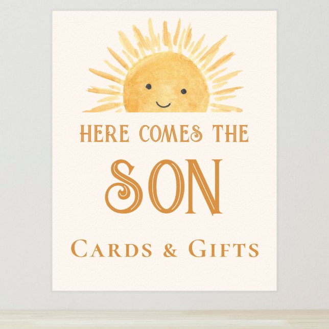 Comes The Son Cards And Gifts Baby Shower Sign (Creator Uploaded)