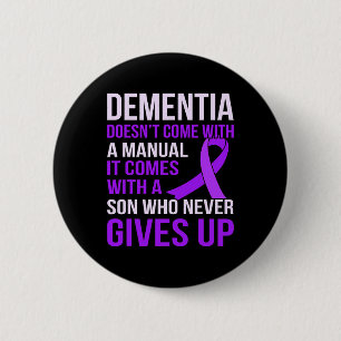 Comes With A Son Alzheimerheimer's Awareness Graph 6 Cm Round Badge