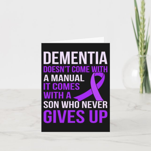Comes With A Son Alzheimerheimer's Awareness Graph Card (Front)
