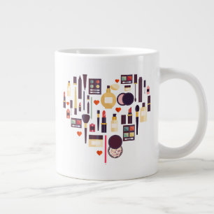 Comestics Heart Large Coffee Mug