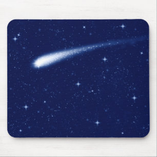 Comet #2 - Mousemat Horizontal Navy Blue