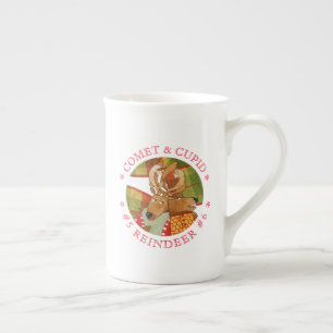 COMET CUPID REINDEER Bone China Mug