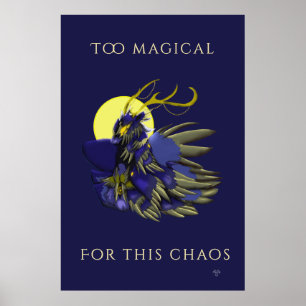 Comet Dark Fantasy Reindeer Poster