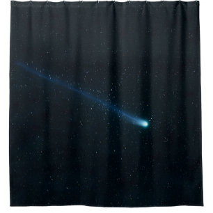 Comet in Night Sky Shower Curtain