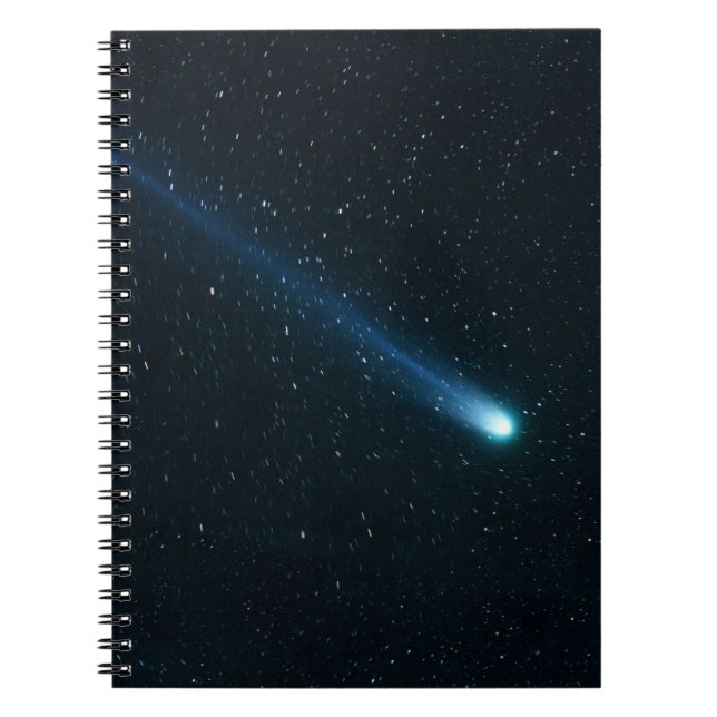 Comet in Night Sky Spiral Notebook (Front)