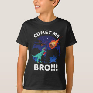 Comet Me Bro Funny Boxing T Rex Dinosaur Pun Extin T-Shirt