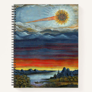 comet painting print notebook