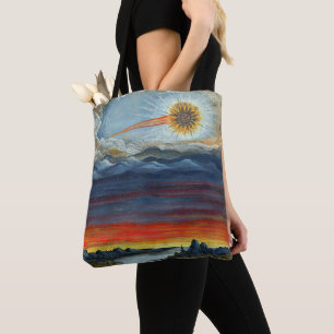 comet painting print tote bag