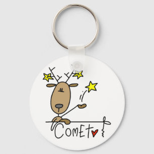 Comet Reindeer Christmas Tshirts and Gifts Key Ring