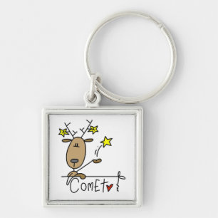 Comet Reindeer Christmas Tshirts and Gifts Key Ring
