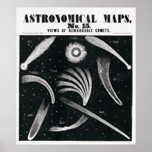 Comets Map Poster
