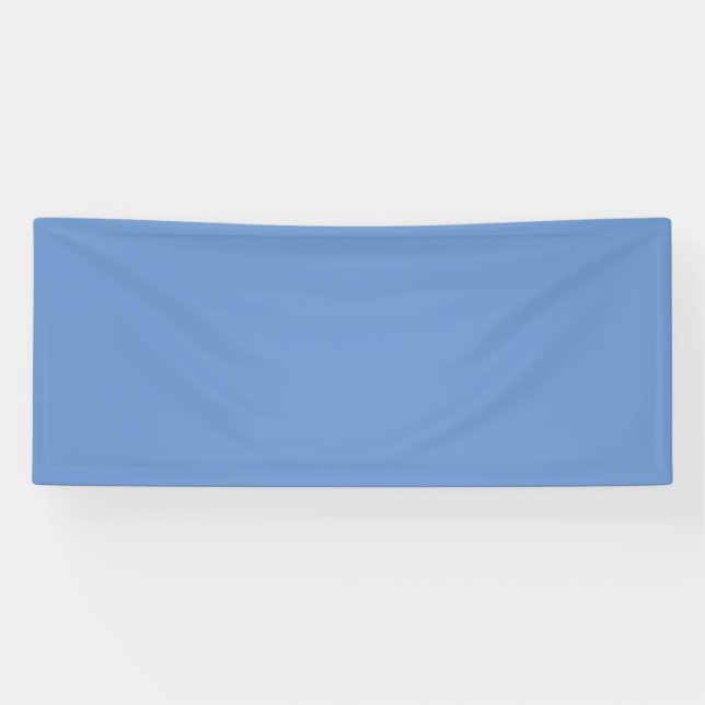  Comflower Blue #6B95D0, Cold Purple Vinyl Banner (Horizontal)