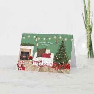 Comfort and Joy Armchair Holiday Greeting Card