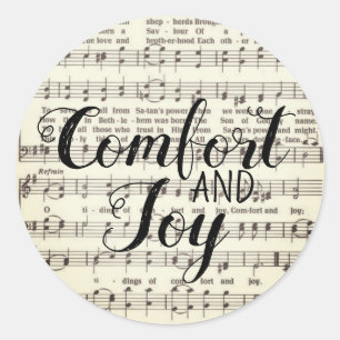 Comfort and Joy Classic Round Sticker