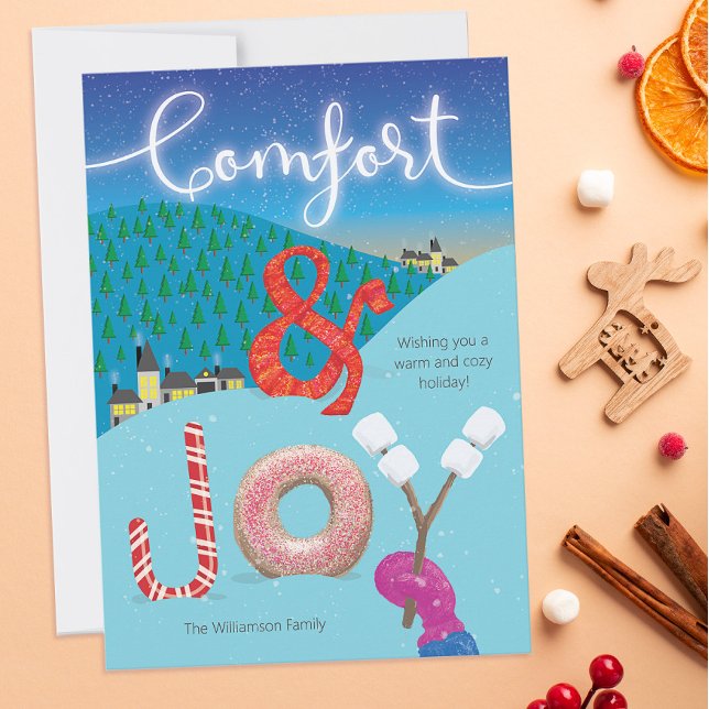 Comfort and Joy Illustrated Holiday Treats Card (Creator Uploaded)