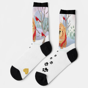 COMFORT AND JOY Smooth Chow crew socks