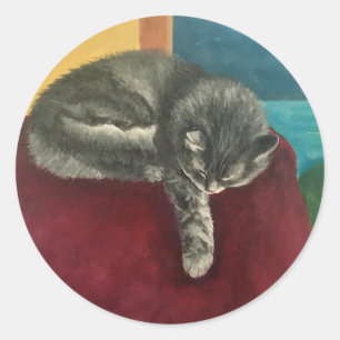 Comfort Cat Classic Round Sticker