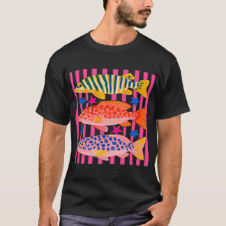 Comfort Colours Stacked Fish Coastal Tee