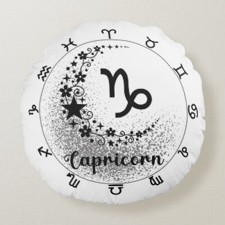 Comfort Cushion: Embrace Your Inner Capricorn Round Cushion
