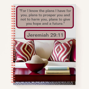 Comfort in His Plans: Jeremiah 29:11 Homey Vibes  Notebook