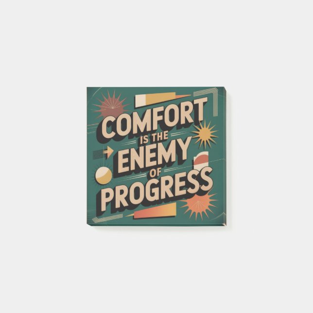 Comfort Is The Enemy Of Progress Post-it Notes (Front)