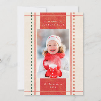 Comfort & Joy Christmas Cloth Photo Card
