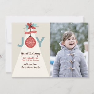 Comfort & Joy Geometric Christmas Photo Card