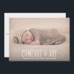 Comfort & Joy | Holiday Birth Announcement<br><div class="desc">Other colours and styles available in our shop! ©Fine & Dandy Paperie</div>