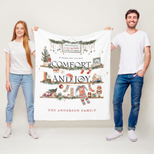 Comfort & Joy   Merry Little Christmas  Fleece Blanket