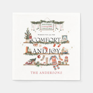 Comfort & Joy Merry Little Christmas Party Napkin