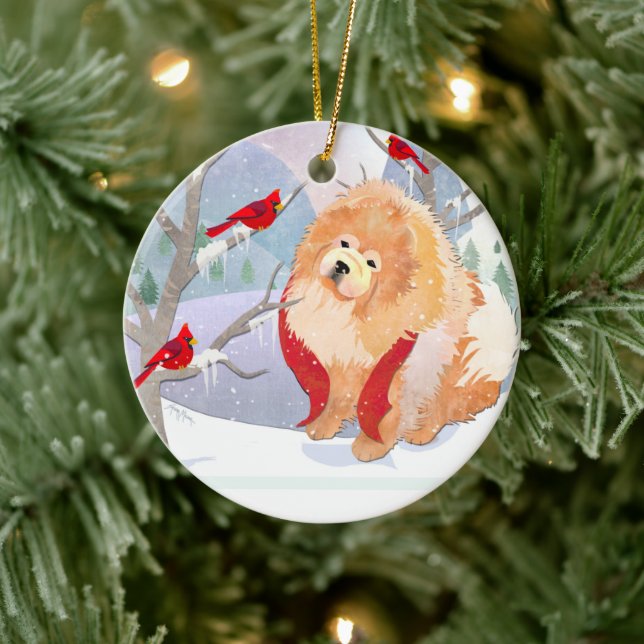 COMFORT & JOY with year-  rough Chow ornament (Tree)