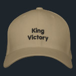 Comfort KING Victory Text Royal Stylish-Hat Khaki Embroidered Hat<br><div class="desc">King Victory Printed on a Khaki Basic Flexfit Wool Cap brings a bold mix of royalty and everyday style that stands out effortlessly. The premium wool blend offers a comfortable, long-lasting fit that keeps the cap looking sharp wear after wear. This hat is perfect for anyone who wants to show...</div>