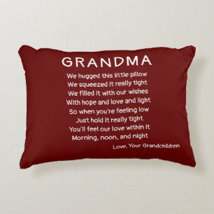 Comfort Poem Grandparent   Parent   Best Friend Decorative Cushion