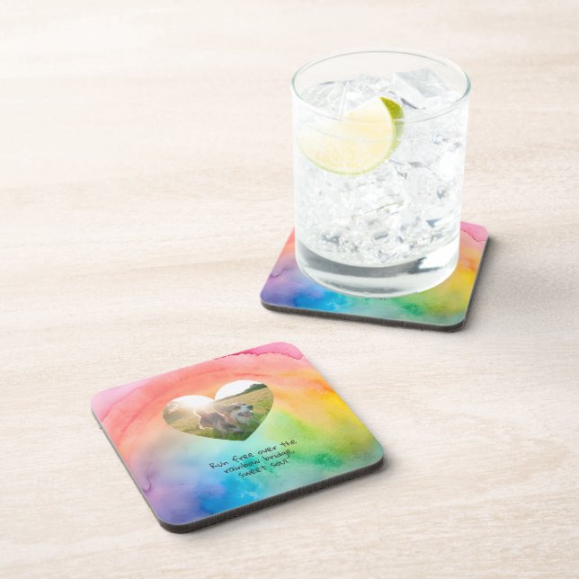 Comfort Remembrance Customizable Pet Sympathy  Coaster (Right Side)