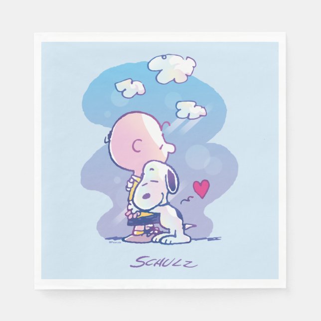 Comfort & Security | Charlie & Snoopy Hug Napkin (Front)
