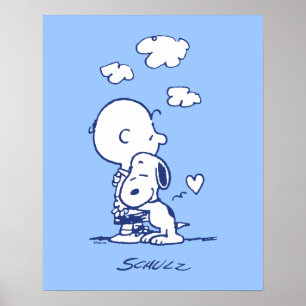 Comfort & Security   Charlie & Snoopy Hug Poster