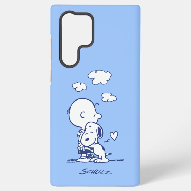 Comfort & Security | Charlie & Snoopy Hug Samsung Galaxy S22 Ultra Case (Back)