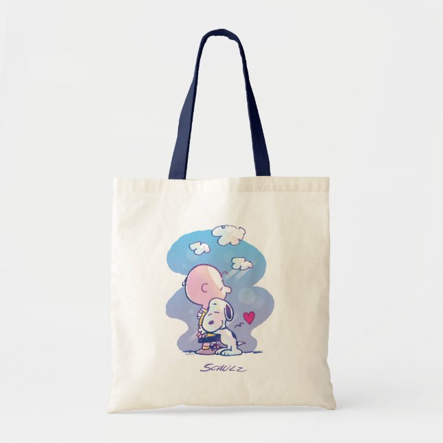 Comfort & Security | Charlie & Snoopy Hug Tote Bag (Front)