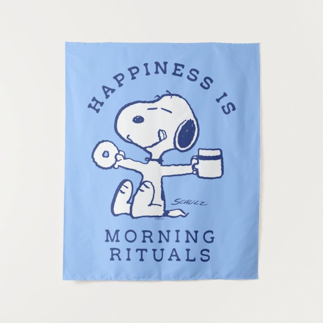Comfort & Security | Happiness is Morning Rituals Tapestry (Front)