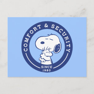 Comfort & Security   Snoopy & Woodstock Hug Postcard